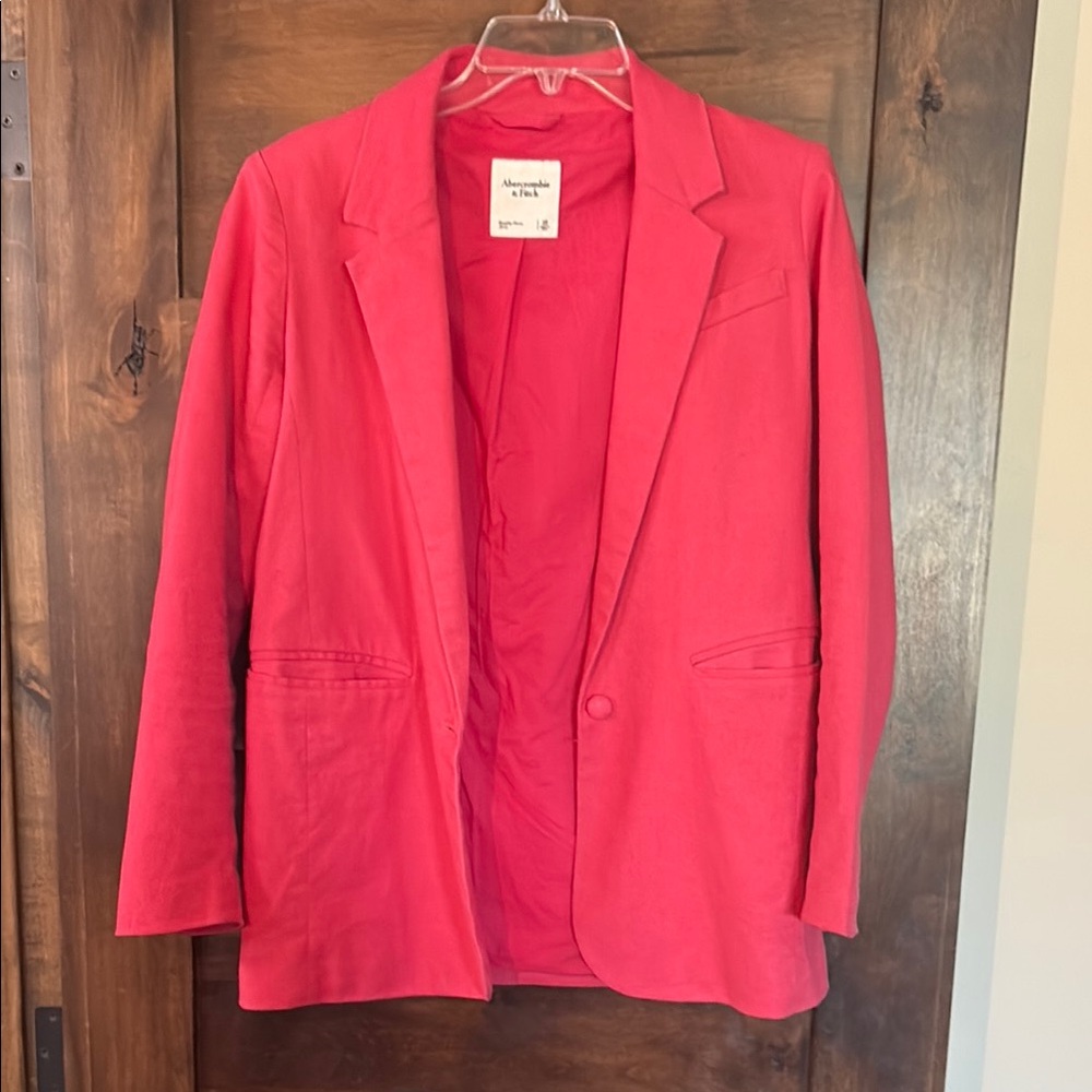 Abercrombie & Fitch Pink Tailored Blazer